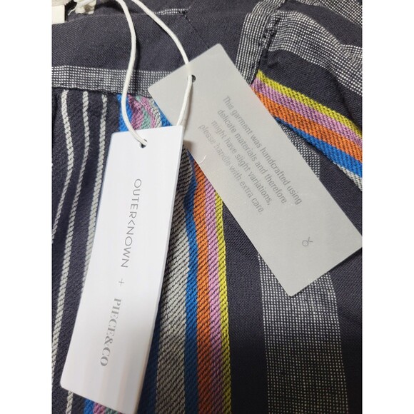 Outerknown Dress Womens Size S Miro Slouchy Sleeve Organic Cotton Multicolor - Picture 12 of 12